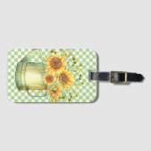 Garden Watering Can Sonnenblumen Gepäckanhänger (Vorderseite (Horizontal))