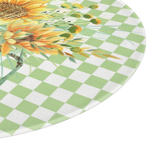 Garden Watering Can Sonnenblumen Schneidebrett (Ecke)