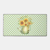 Garden Watering Can Sonnenblumen Schreibtischunterlage (Vorderseite)