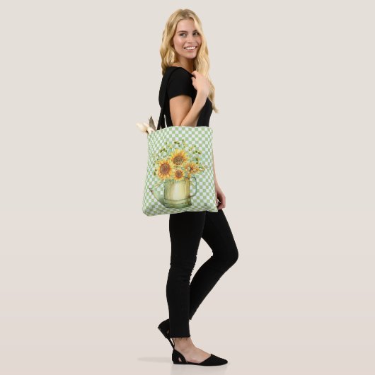 Garden Watering Can Sonnenblumen Tasche (Am Model)