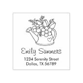 Garden Watering Dose mit Blume Adresse Gummistempel (Prägung)