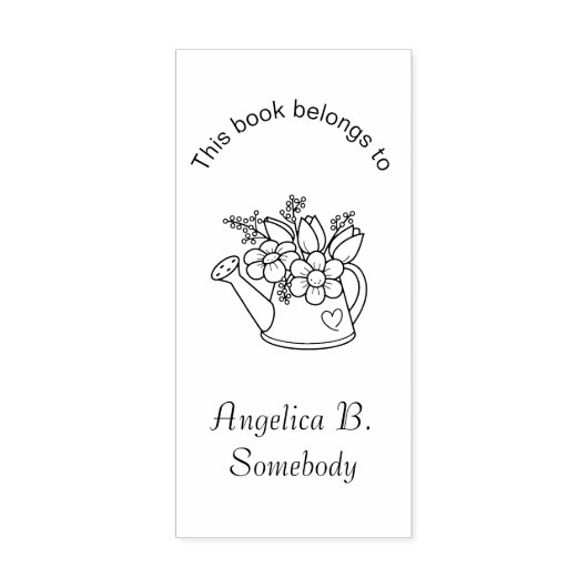 Garden Watering Dose mit Blume Buchzeichen Gummistempel (Prägung)