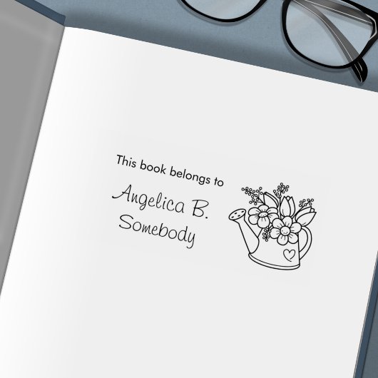 Garden Watering Dose mit Blume Buchzeichen Permastempel