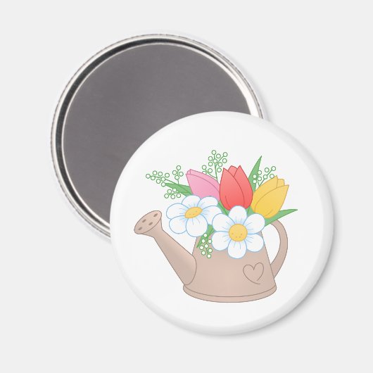 Garden Watering Dose mit Blume Magnet (Vorderseite/Rückseite)
