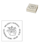 Garden Watering Dose mit Blume Rundadresse Gummistempel (Stempel)