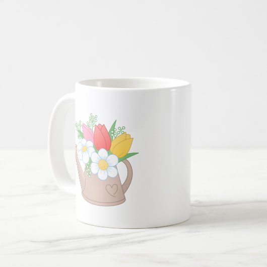 Garden Watering Dose with Blume - Blühende Hoffnun Kaffeetasse (Vorderseite Links)