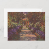 Garden Way - Claude Monet - c1902 Postkarte (Vorne/Hinten)