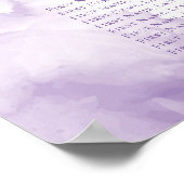 Garden Wedding 20 Table Wedding Seating Chart Poster (Ecke)