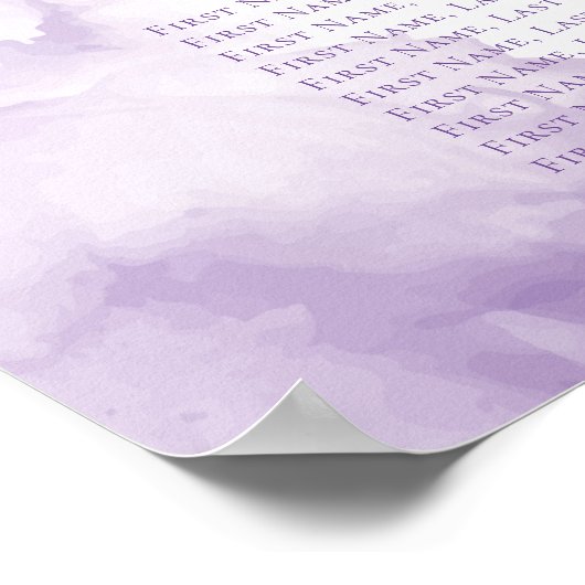 Garden Wedding 20 Table Wedding Seating Chart Poster (Ecke)