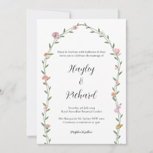Garden Wedding Arch Floral Wedding Einladung