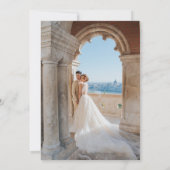 Garden Wedding Blume Elegantes Blue Rose Foto Einladung (Rückseite)