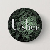 Garden Wedding Button: Usher Button (Vorderseite)