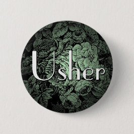 Garden Wedding Button: Usher Button