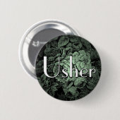 Garden Wedding Button: Usher Button (Vorne & Hinten)