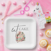 Garden Wedding Eat Cake Pappteller (Party)