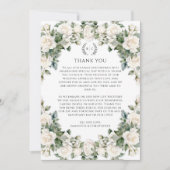 Garden Wedding Green und Rose Vielen Dank Dankeskarte (Vorderseite)