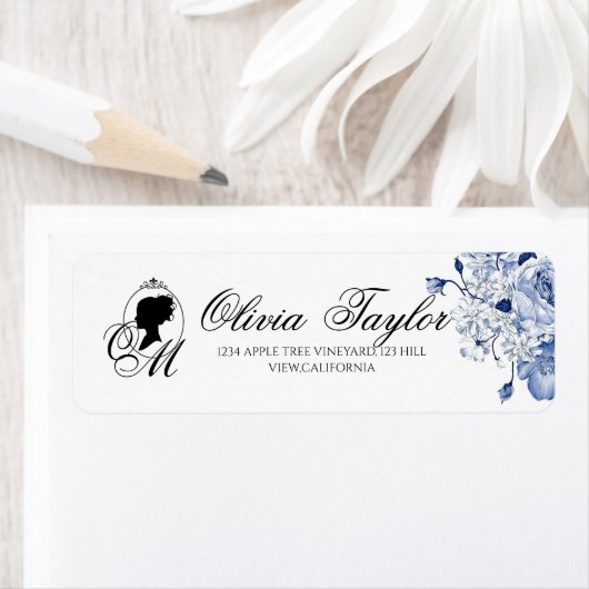 Garden Wedding Monogram Script Elegante Rose (Insitu)