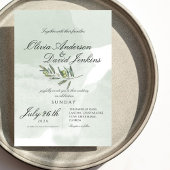 Garden Wedding Olive Flora Script Einladung