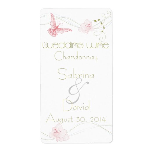 Garden Wedding Pink Lilies Wedding Wine (Vorne)