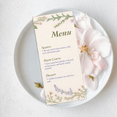 Garden Wedding Reception Menu Menükarte