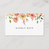 Garden Wedding RSVP QR Code Response Card Begleitkarte (Vorderseite)