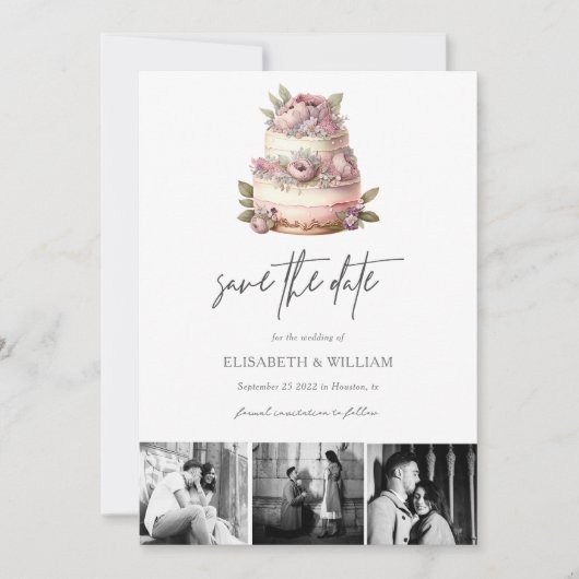 Garden Wedding Save the Date QR Code (Vorderseite)