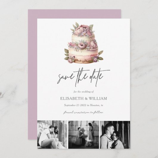 Garden Wedding Save the Date QR Code (Vorne/Hinten)