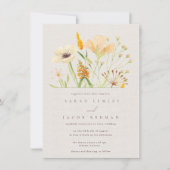 Garden Wedding Simple Wildblumen Botanical Einladung (Vorderseite)