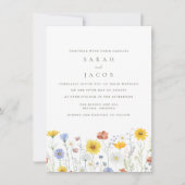 Garden Wedding Wildblume Einladung (Vorderseite)