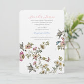 Garden Wedding Wildblumen Einladung (Stehend Vorderseite)