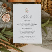 Garden Whimsical Floral Elegantes Hochzeitsstil Begleitkarte