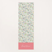 Garden Whimsy Floral Monogram Yogamatte (Vorderseite)