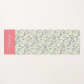 Garden Whimsy Floral Monogram Yogamatte (Vorderseite (Horizontal))