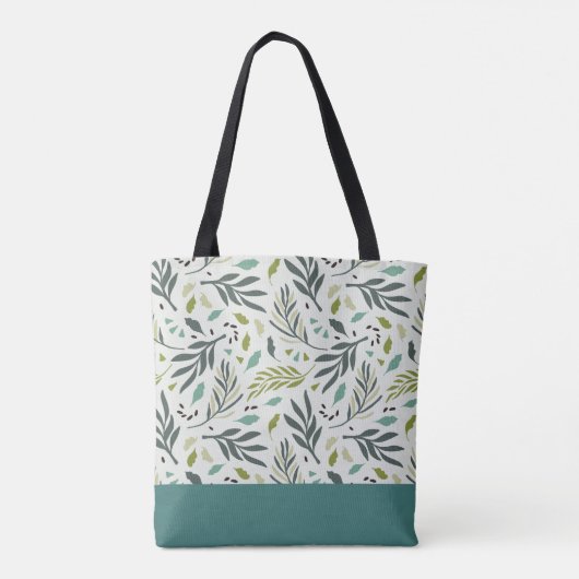 Garden Whimsy Greenery Monogram Tasche (Rückseite)