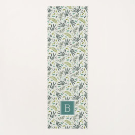 Garden Whimsy Greenery Monogram Yogamatte