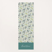 Garden Whimsy Greenery Monogram Yogamatte (Vorderseite)