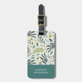 Garden Whimsy Greenery Personalisiert Gepäckanhänger (Vorderseite vertikal)
