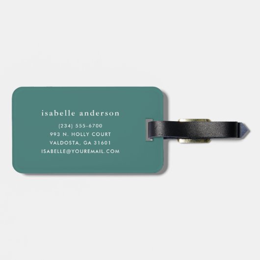 Garden Whimsy Greenery Personalisiert Gepäckanhänger (Rückseite horizontal)