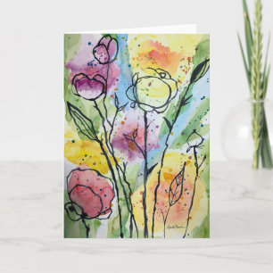 Garden Whimsy Note Card Karte