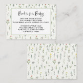 Garden Wildblume Babydusche Buchungsanfrage Cards Begleitkarte (Vorne/Hinten)