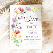Garden Wildblume Boho Watercolor Save The Date