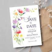 Garden Wildblume Boho Watercolor Save The Date