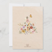 Garden Wildblume Fairy Princess 1. Geburtstag Einladung (Rückseite)