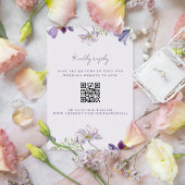 Garden Wildblume Lila Wedding QR Code UAWG Begleitkarte
