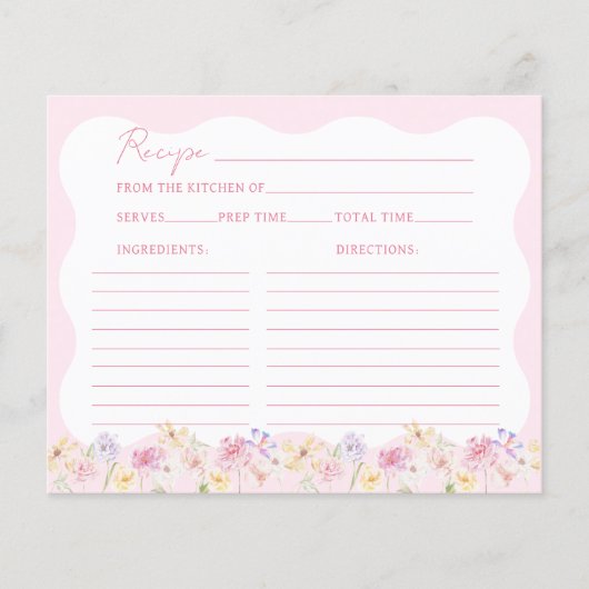 Garden Wildblume Modernes Wavy Brautparty (Vorderseite)