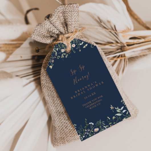 Garden Wildblume Sip Hooray Brautparty Geschenkanhänger