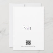 Garden Wildblumen Lavender Wedding QR Code Einladung (Rückseite)