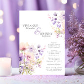 Garden Wildblumen Lavender Wedding QR Code Einladung