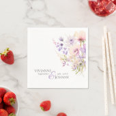 Garden Wildblumen Lila Lavendel Lila Hochzeit Serviette (Beispiel)