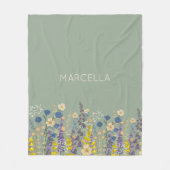 Garden Wildblumen Sommergarten Hochzeit Fleecedecke (Vorderseite)